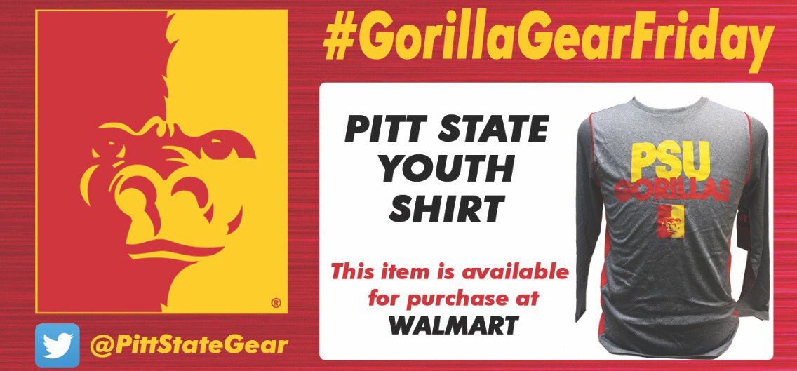 PittStateGear's tweet photo. Even our smallest Gorillas need swag. RT for a chance at this youth shirt from @Walmart #GorillaGear https://t.co/H0rUp3tAeT