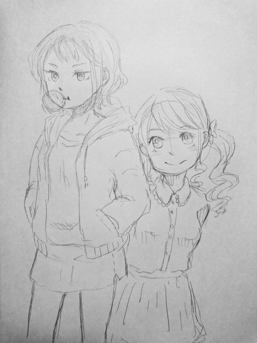 手癖で女の子～～～のやつ!出遅れたし、落書きだけど久しぶりの女の子楽しかった💕 