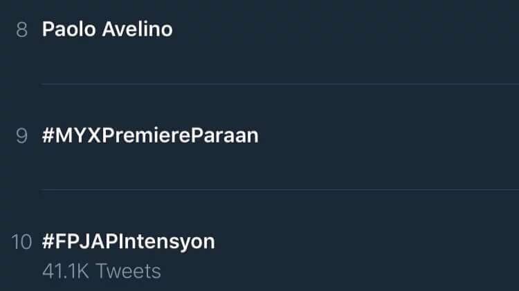 Paunatics's tweet photo. Thank you trending din #PauloAvelino #FPJAPIntensyon https://t.co/LGtoc6sR79