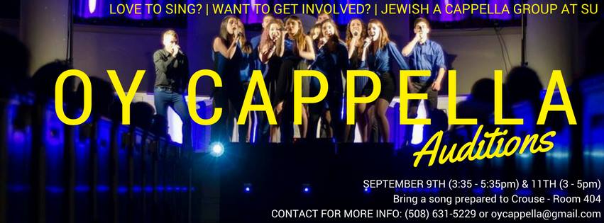 Don't miss out on your chance to be apart of the OyCaps crew! Auditions are today AND Sunday!