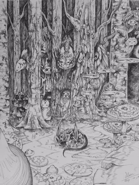 On display this month at Main: Fantasy Ink by Meena/Chompunut Ditchaiwong. Stop by 1st Fl near Coletti to see more!