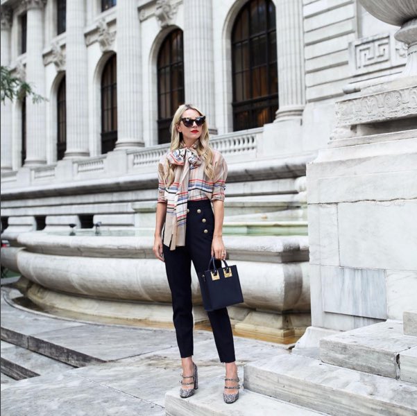 suno_o__'s tweet photo. @BlairEadieBEE wears our #FW16 Plaid Tie Neck Blouse. Shop now: https://t.co/ndOnexFRKj https://t.co/ju7DOcxl5B