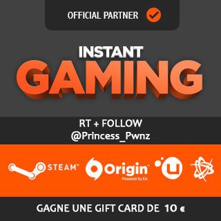 PwnZ___'s tweet photo. 🎁#CONCOURS🎁

Tentez de gagner une carte 10€ @InstantGamingFR ! 🎈

#RT &amp; #Follow
 @Princess_Pwnz 

TAS: 14/09 https://t.co/69Lvz7OyvD