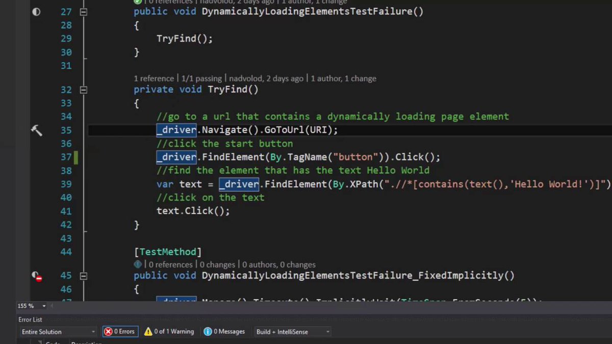 MCTTRAIN1's tweet image. #E_learning #_ #automation #Automation_Skills 02 Quiz Why does our test fail when it runs:… bit.ly/2czVl3d