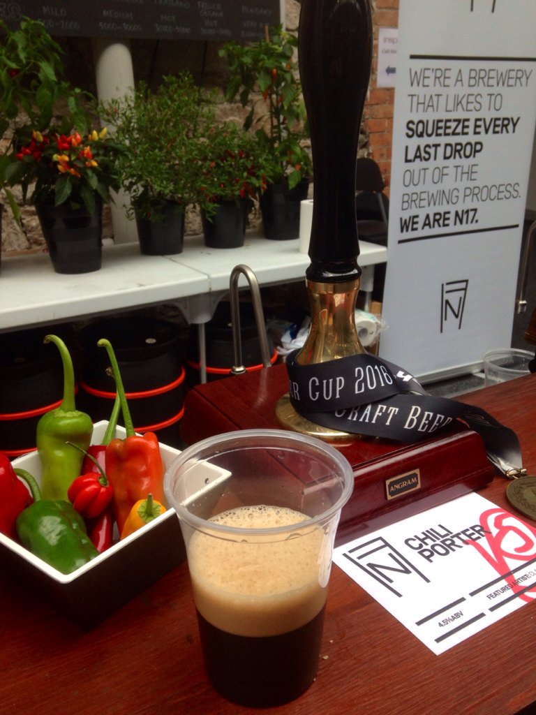 Gold medal winner Chili Porter is pouring beautifully on CASK here at @IrishBeerFest #realale