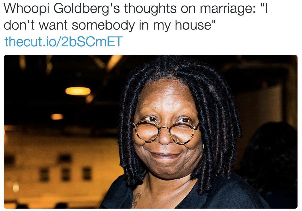 Do you agree with @WhoopiGoldberg's view of marriage? 