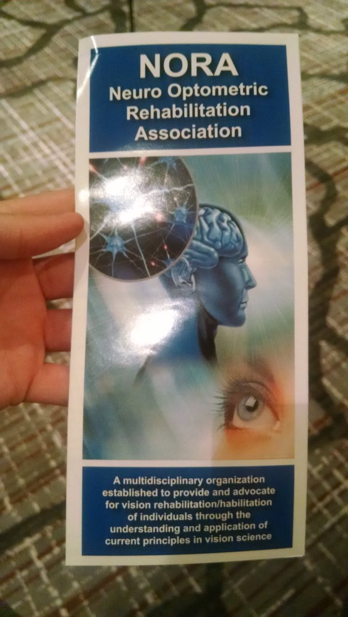 EmmelineTalbot's tweet photo. Learning about the Neuro Optometric Rehabilitation Association at #Envision2016
Rehabilitation is key! https://t.co/BKPcATNTgf