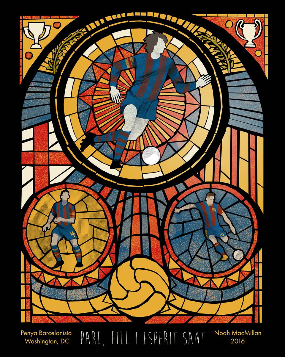 NoahMacMillan's tweet image. "Holy Trinity" of FC Barcelona, Cruyff, Pep, and Messi for @FCBarcelonaDC