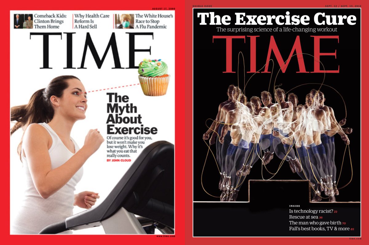 Ekkekakis's tweet image. Well, well, well... what a difference 7 years make, eh, @TIMEMagUSA ? #WeNeverForget #TheExerciseCure #TimeOUT