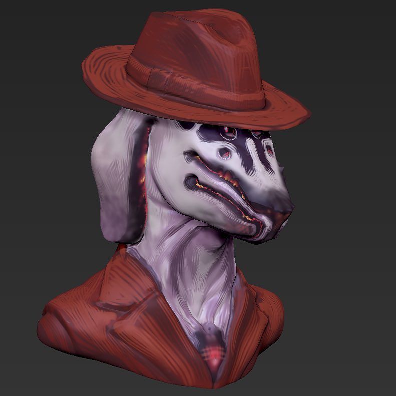 maximum_combo's tweet image. Day4: Spots. #sculpt based off of today’s loose #concept. #gamedev #indiedev #zbrush #3d #3dmodel #daily #practice …