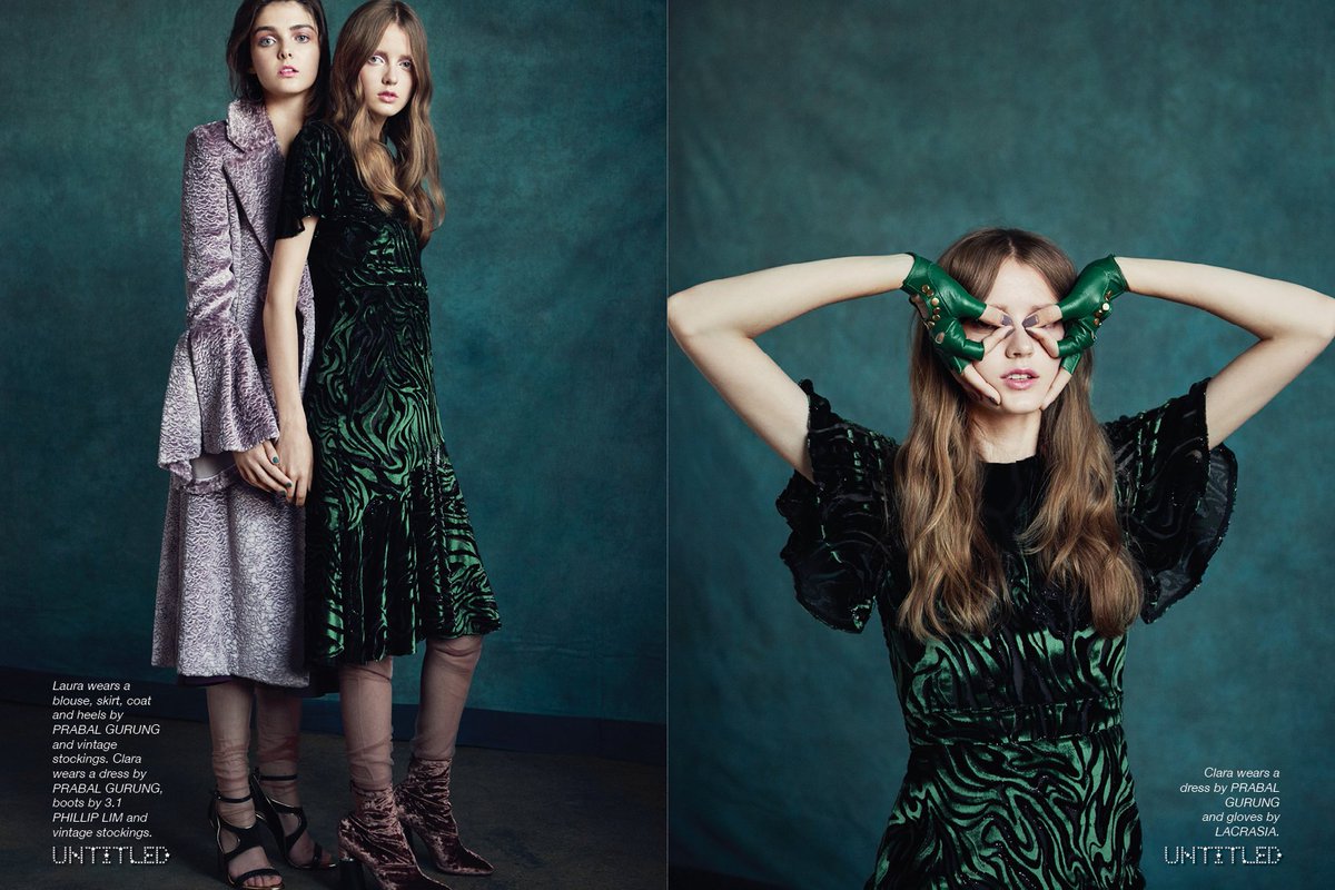 Soft, velvet looks in our latest editorial “Laura &amp; Clara” photographed by <a href="/RebeccaMiller99/">Rebecca Miller</a> untitled-magazine.com/laura-clara-ph…