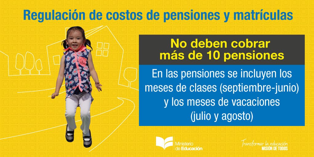 Educacion_Ec's tweet photo. #RegresoAClases El incremento de pensiones no podrá exceder el porcentaje autorizado por el #MinEducEc https://t.co/shiPrSdlmI