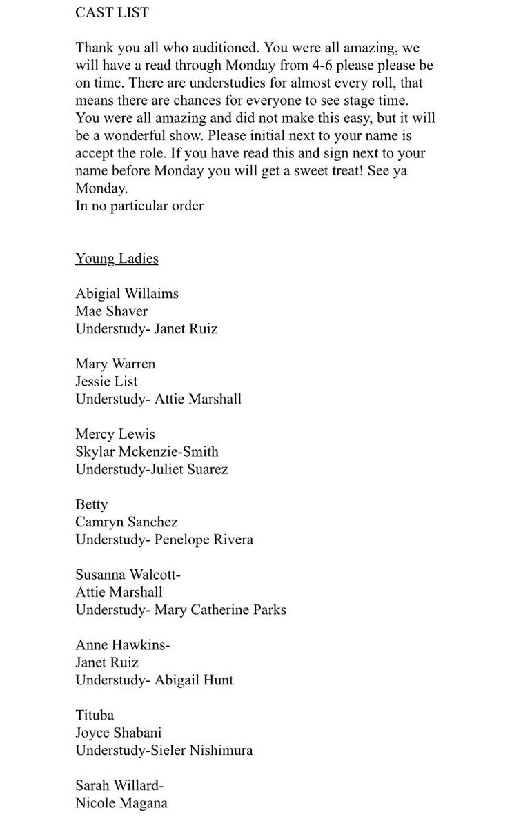 PHSvagabonds's tweet photo. CAST LIST IS POSTED!! CONGRATULATIONS EVERYONE https://t.co/NLeFdwou9i