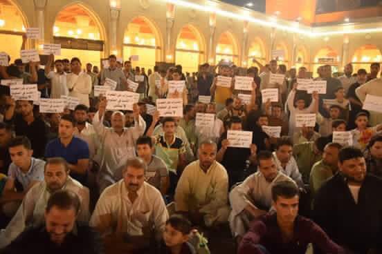 قبل قليل
عاصمة الحجة بن الحسن وفي مسجدها تشهد اضراب الناطقين بالحق عن الطعام
#الكوفة_المقدسة
 #اضراب_عن_الطعام_lraq