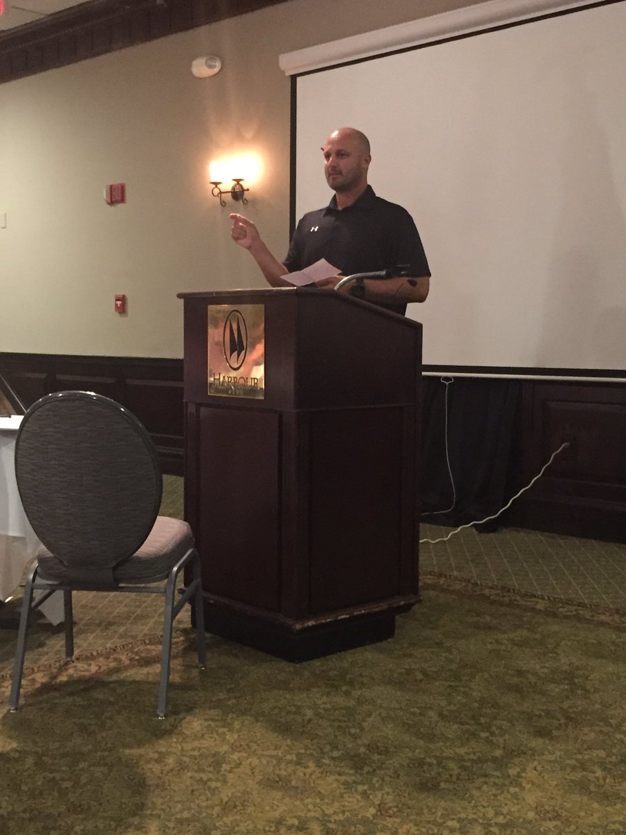 CharChristATSM's tweet photo. .@charchristfb Coach Estep addressing the team w/a gr8 message about discipline &amp; intent. #DYJ #Dicipline+Intent=Win https://t.co/MjgPv5lIM0