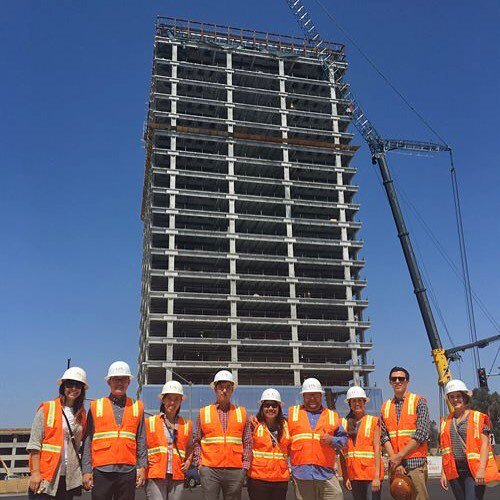 LPAinc's tweet photo. LPA'ers toured the new 400 Spectrum Center Drive tower that is currently under construction. #LPAProject #TeamLPA #… https://t.co/Itj9csu17Q