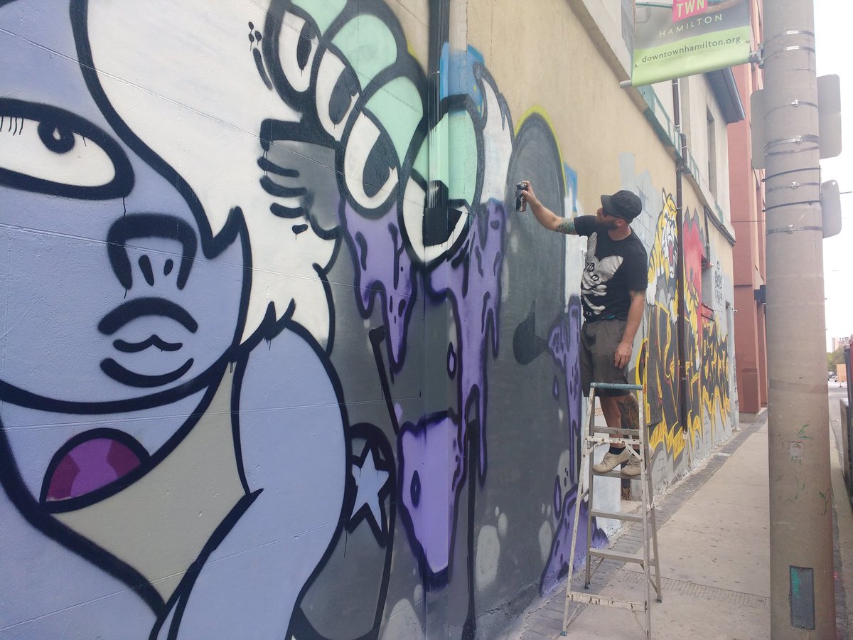 thisishamont's tweet photo. So excited! @supercrawl #HamOnt setup is underway and looking great! #streetfood and #art to come :D https://t.co/KTVy7qkcBU