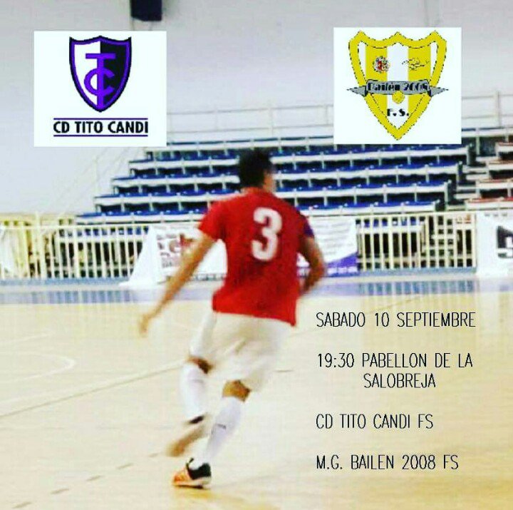 Mañana primer amistoso en casa de pretemporada frente a <a href="/Bailen2008_FS/">Oro Bailén 2008 F.S.</a>  19:30 Salobreja. Os esperamos!! #vamoscandi