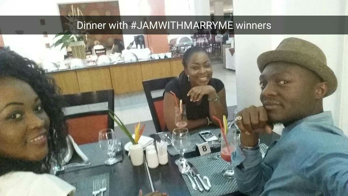 senahuks's tweet photo. Dinner with #JamWithMarryMe winners... https://t.co/xTtlM1KLob