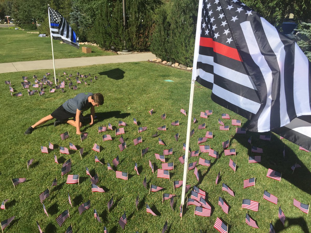 Matt Renoux Last Year Kyle Case Set Up 2799 Us Flags For Sept 11th He S At It Again In Steamboat Adding 00 More 9news