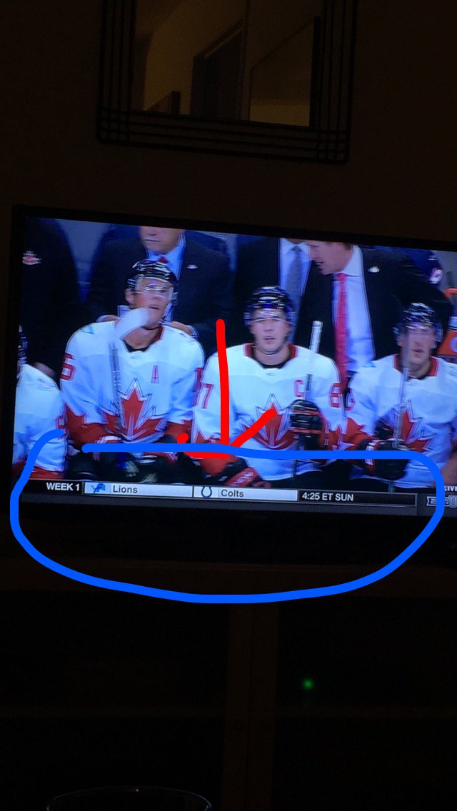 Nicholas_Pisano's tweet photo. Reason #354 why @ESPN should not have the #WorldCupOfHockey . You can't fkn hold off on other sports during a game? https://t.co/PvMBHHUlHk
