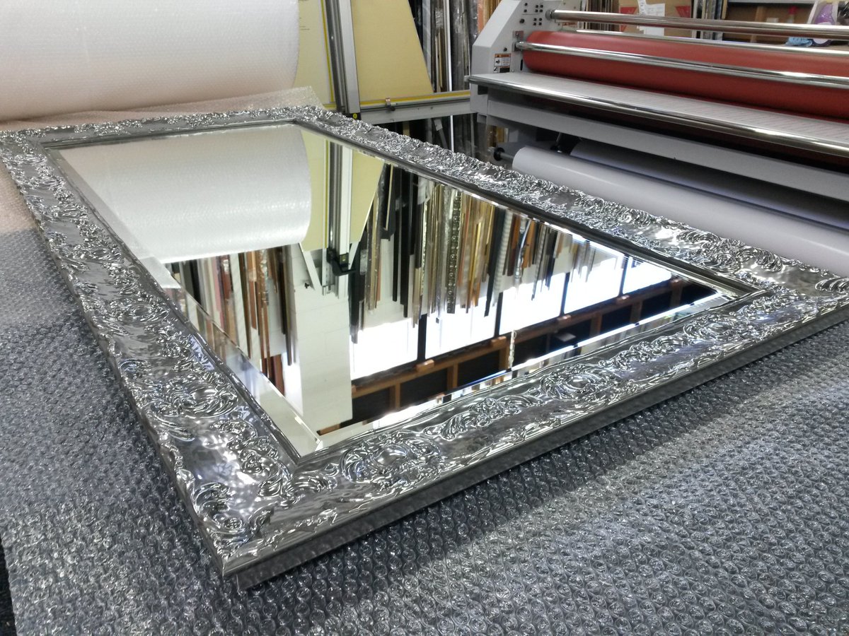 Just completed this mirror framed using venezia gun metal.