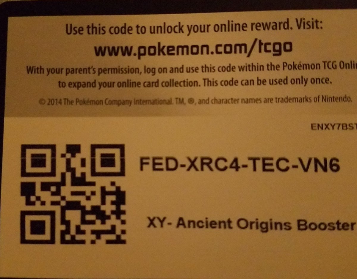 PokemonCodeCard's tweet image. #pokemon Good night everyone! This card is from XY Ancient Origins.