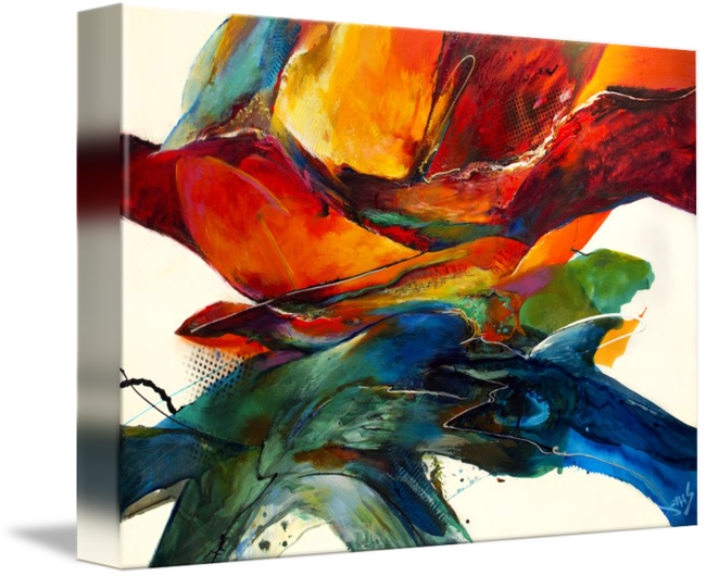 Imagekind's tweet image. "Opposites Attract" by artist Jonas Gerard. Find more gorgeous abstract canvas prints at bit.ly/2c6qwHY!