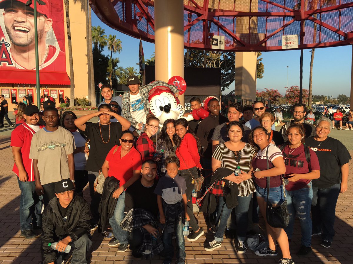 Orange Grove Staff and Students @ Angel game! So cool that they would want to hang w us on a Friday night