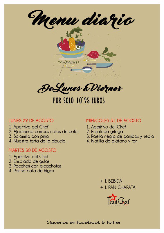 toutchefct's tweet photo. Finalizamos agosto, y lo hacemos como mejor sabemos: ¡cocinando!

#DeMenú #Cooking #ToutChef https://t.co/evVAUiboEL