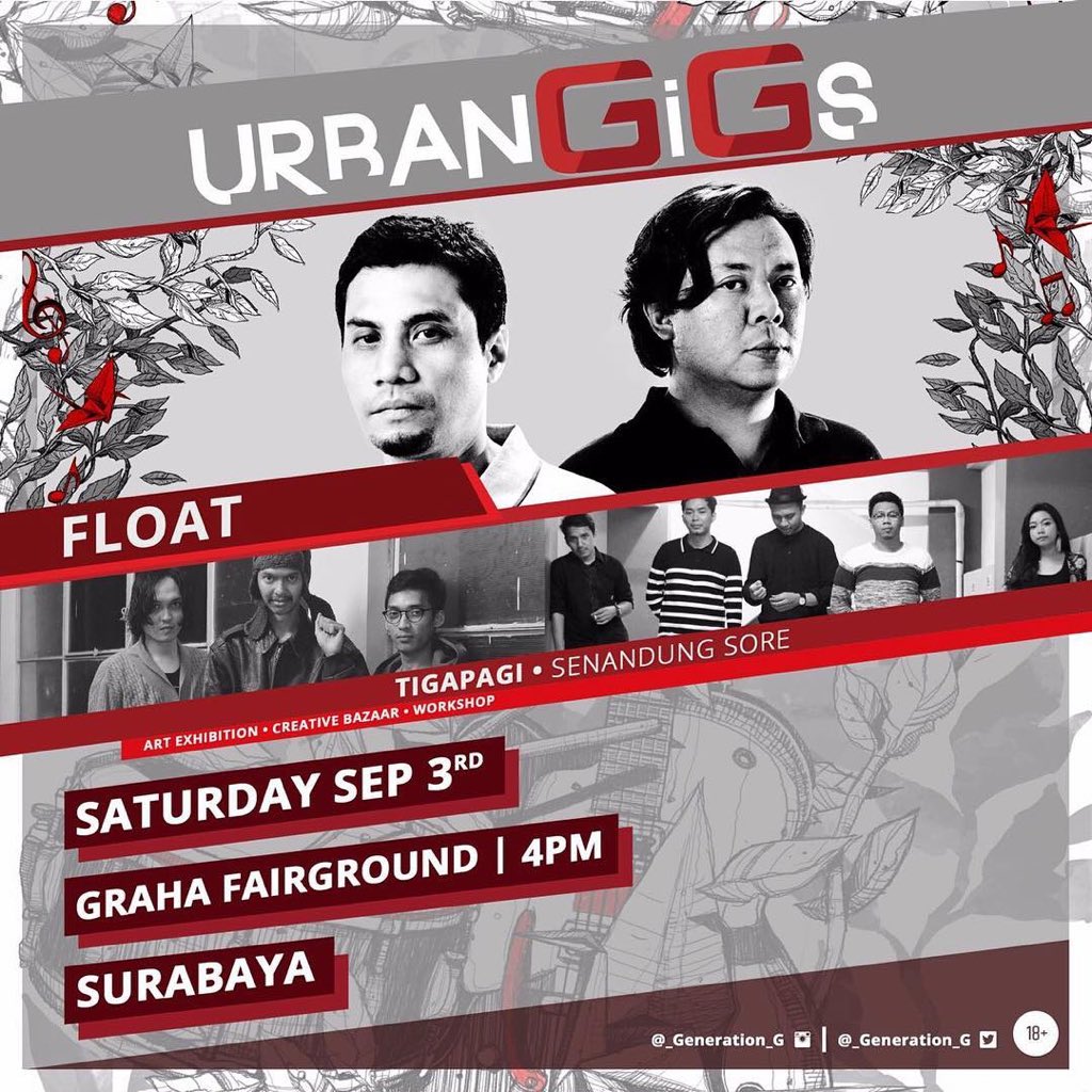 Surabaya! Kami kembali tanggal 3 September 2016 di #UrbanGigs Graha Fairground. Sampai ketemu 😊 
<a href="/_Generation_G/">Generation G</a>