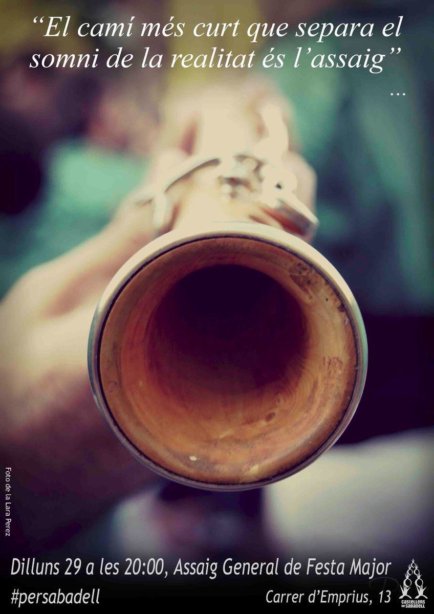 Ja la tenim aquí, la festa major de Sabadell. I avui, assaig!