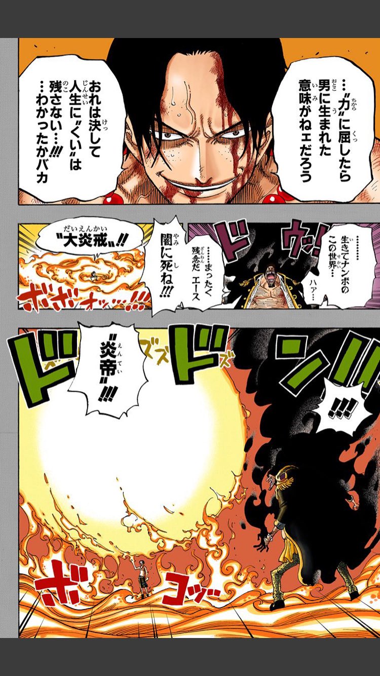 ワンピースが好き Twitterissa エース 力 に屈したら男に生まれた意味がねェだろう