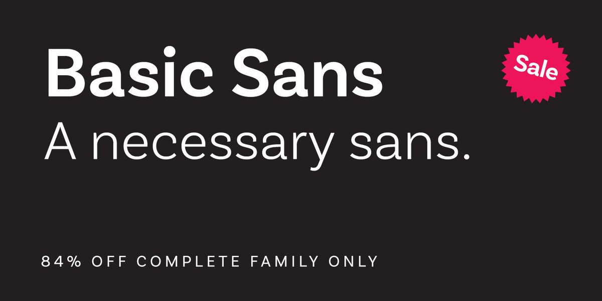 typographynerd's tweet image. MyFonts erinnert an die Rabattaktion von Basic Sans ( latinotype): 28 Schnitte für ca. 32 €. myfonts.com/fonts/latinoty…