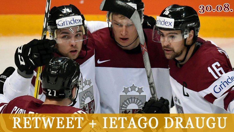 Sportacentrs's tweet image. Laimē 2 biļetes uz Latvijas hokeja izlases (@lhf) pārbaudes spēli @thearenariga RĪT pret Dāniju.