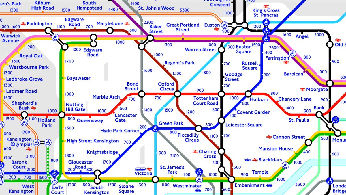 TfL's tweet image. Our new walking steps #TubeMap shows you how many steps between stations. Download it here tfl.gov.uk/walking