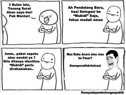 Mungkin memang tidak penting kami dimata menpora. Karna kami minoritas yaa pak.? 
Kami kecewa.
#menporadiskriminasi