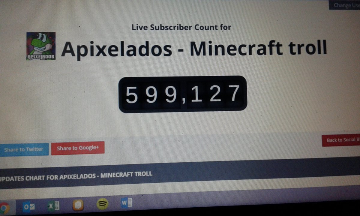 AnaxCraft_YT's tweet photo. @Apixelados 
casi 600k https://t.co/hvywzDkL9D