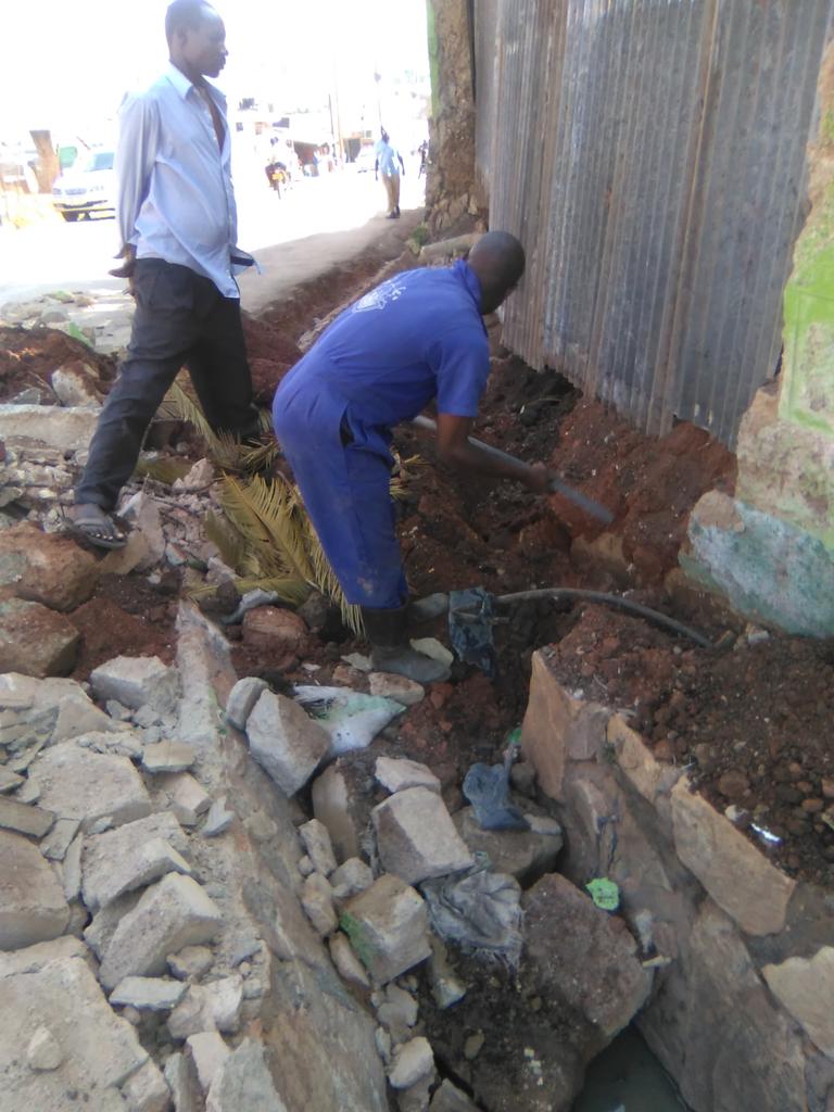 okothlegend's tweet photo. @ANasasira @nwscug @NWSCMD. This Leakage has since been repaired. Wall collapse due to continuous running wastewater https://t.co/fXOhfPC7iW