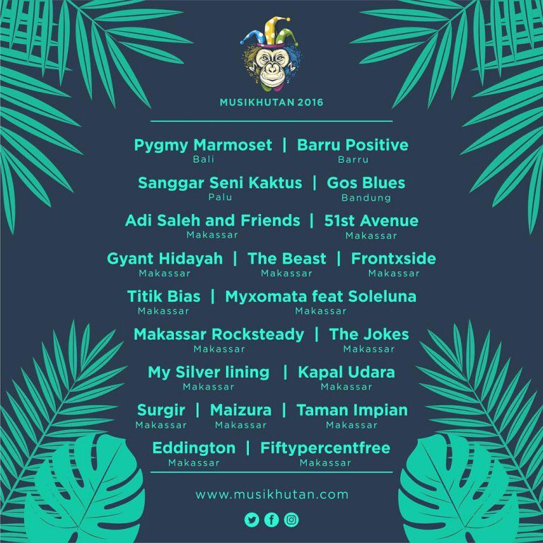 Untuk beberapa penampil, kami mengumpulkannya ke dalam mixtape Musik Hutan di sini 

revi.us/untuk-masa-dan…