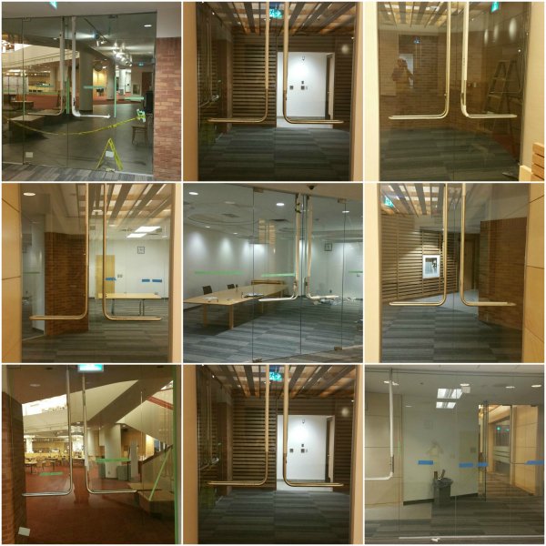 CrystalClearIns's tweet photo. Interior doors installed at Toronto Reference Library Beeton Auditorium. Modern and sleek, just the way we like it! https://t.co/xtuQw2UM2Z