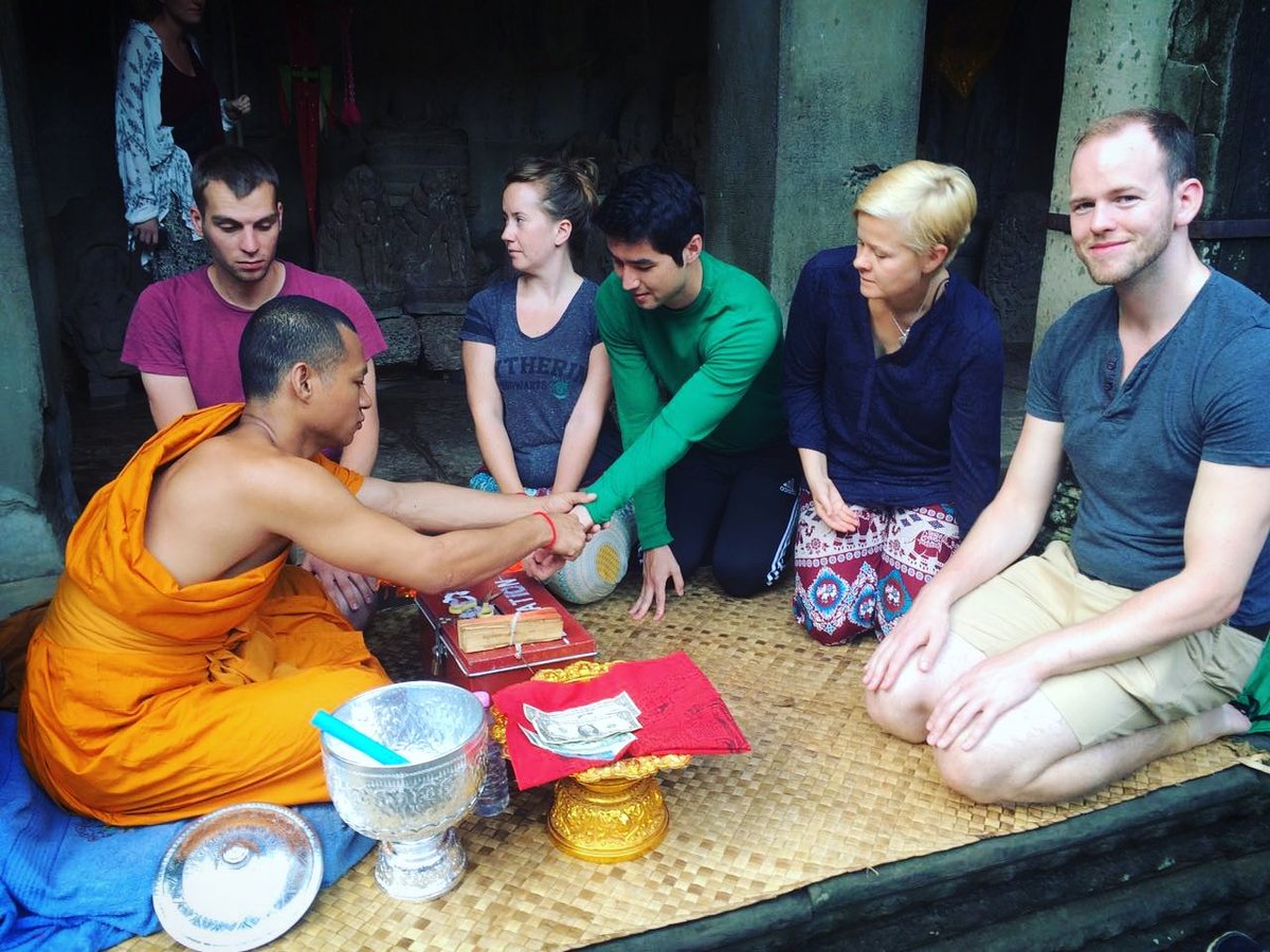 meallyc's tweet photo. Blessed by a Cambodian monk #ankgorwat #cambodia #travelling https://t.co/fFITsud9La