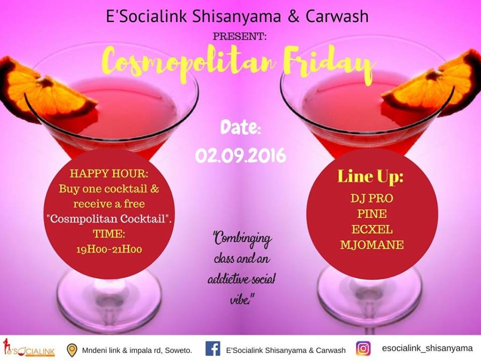 Esocialink's tweet photo. Ladies.. This one is for you!!!
#CosmpolitanFriday #02SEPT2016
Buy one.. get one free...
_Free_Entrance_ https://t.co/PdIV2Dx2n9