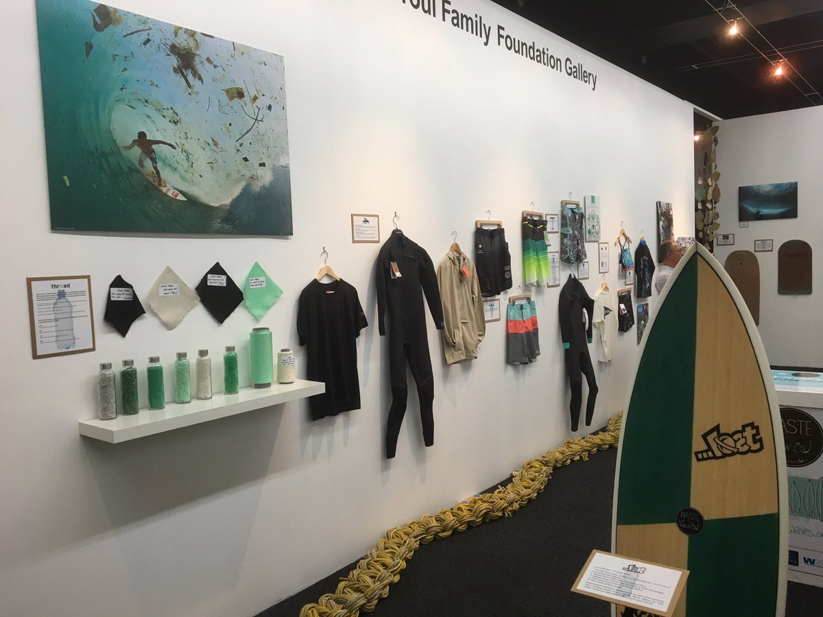 ResponsibleGift's tweet photo. Fantastic exhibit at the @SurfingHeritage museum,"From Plastic to Fantastic". @sustainsurf https://t.co/TppVkET5la