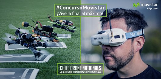 MovistarChile's tweet image. ¡Ve la final con ojos del piloto! Haz RT y participa por ver la final de Chile Drone Nationals 2016 con gafas FPV 😎