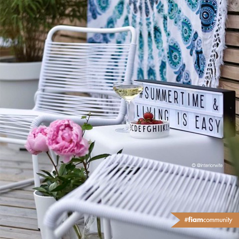 FIAMSPA's tweet photo. Summertime…and the living is easy..with Fiam! Thanks to interiorwife
#FIAMcommunity #outdoorfurniture #summeroutdoor https://t.co/doiuqnYTT5