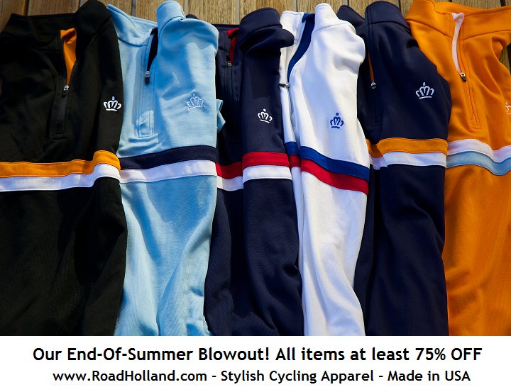 RoadHolland's tweet photo. End-of-Summer Blowout! Stylish Cycling Apparel at least 75% OFF. https://t.co/WbRfInHfj2 https://t.co/LONAKaz7Jy
