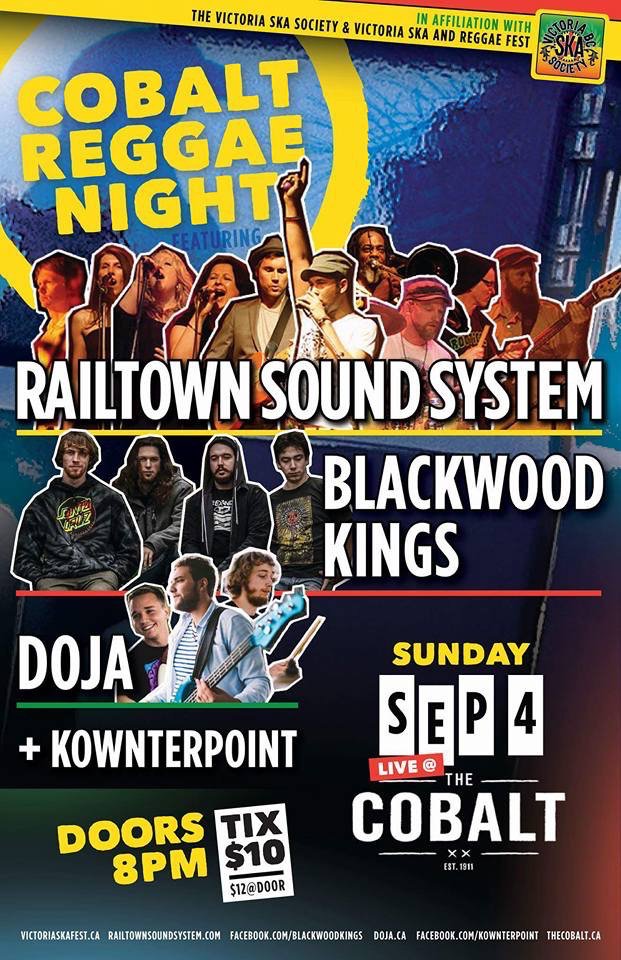 RailtownSound's tweet photo. So you dig #reggae music?!? See you Sunday!! @TheCobalt_van  Big time! with @blackwoodkings @doja_band @Kownterpoint https://t.co/Od1DawOx8q