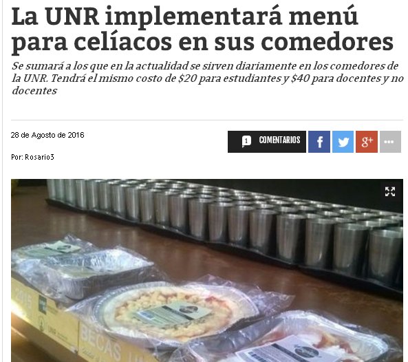 UNRoficial's tweet photo. #ComedoresUNR🍽 Presentamos un menú para celíacos #LibreDeTacc. Nota en @Rosariotres https://t.co/icVzXor1qB https://t.co/9Ta0H58rED