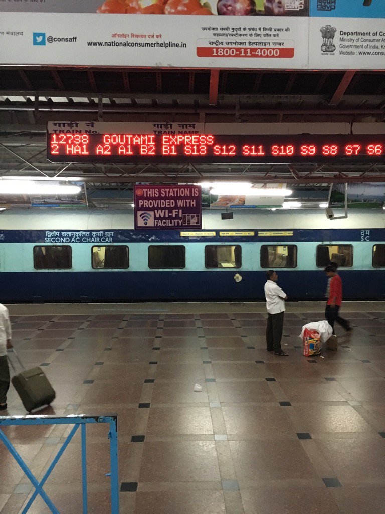 rajeshmovva's tweet photo. #SCRailwaystation #neatflatforms #Superfacilities #ontimetrains Thank you @sureshpprabhu sir #proudMP from #AP https://t.co/38Yu5SQV3n